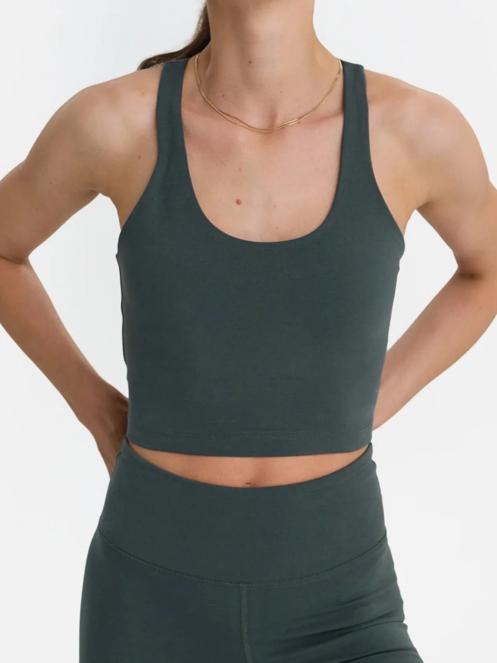 Mate the label organic stretch racer tank forest
